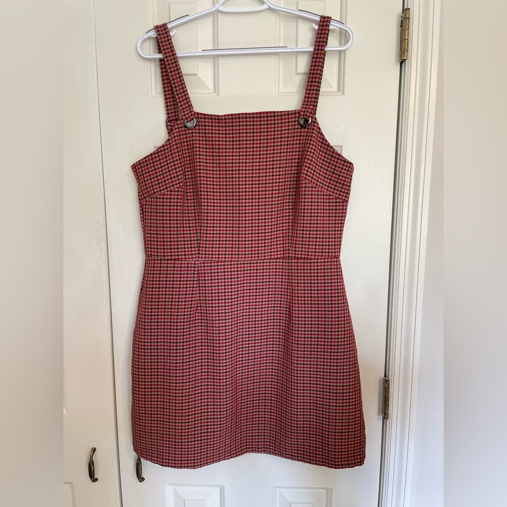 Kingston Grey Plaid Jumper Red Black Size XL